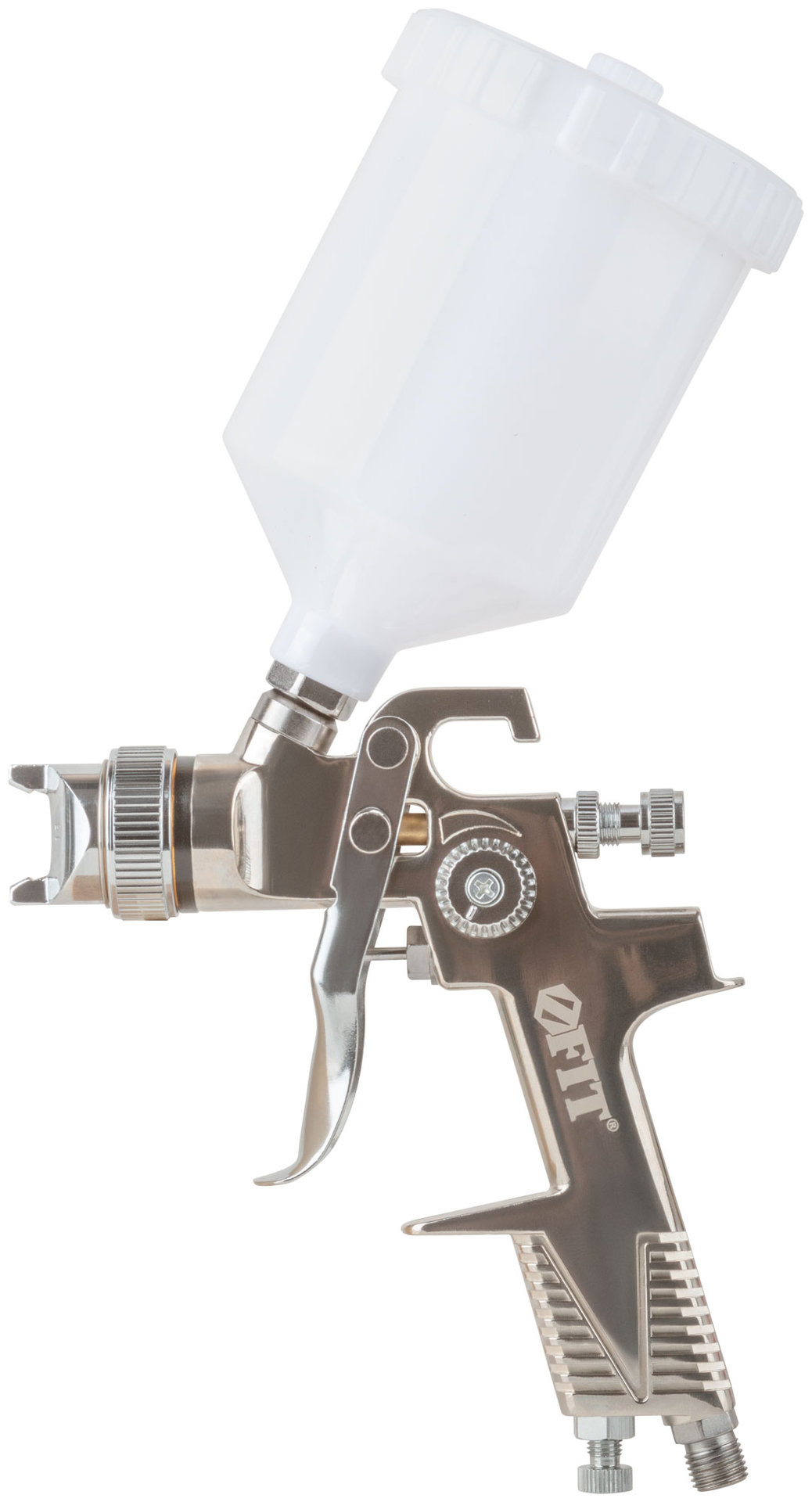 Краскопульт пневматический HVLP, пластиковый верхний бачок 600 мл, 1.5 мм (81010)