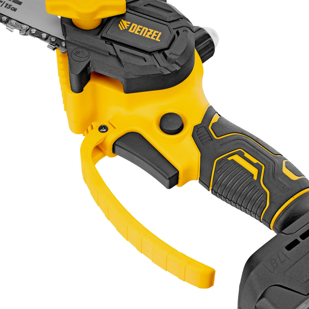 Цепная мини-пила аккумуляторная бесщет., CCS-150, шина 150 мм, Li-Ion, 20 В Denzel (58650)