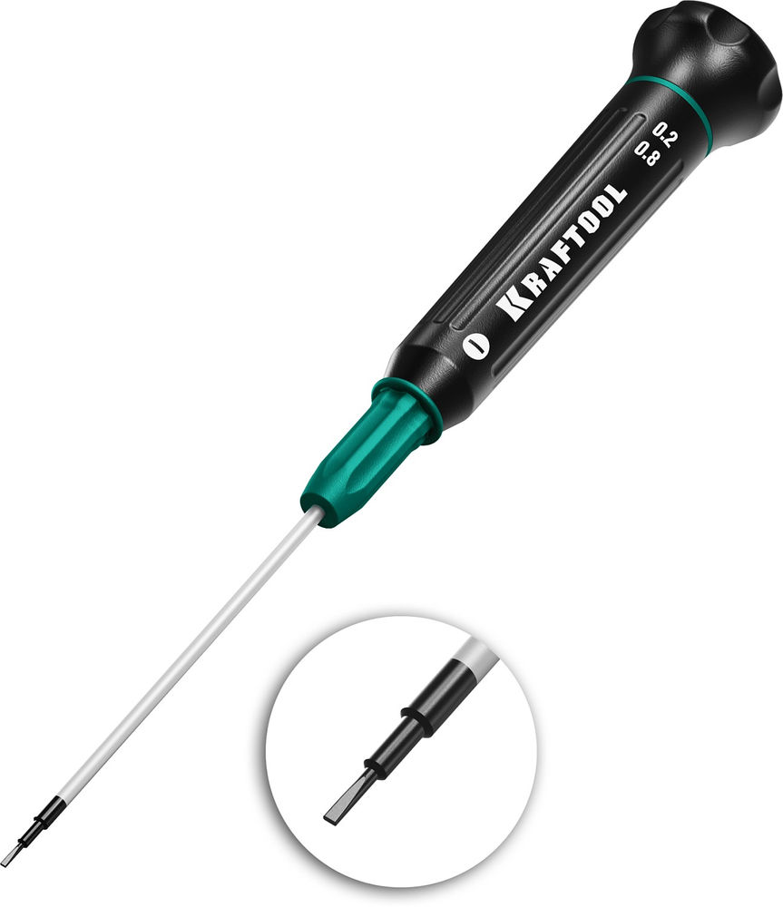 Отвертка для точных работ Precision SL0.8 KRAFTOOL 25681-0.8