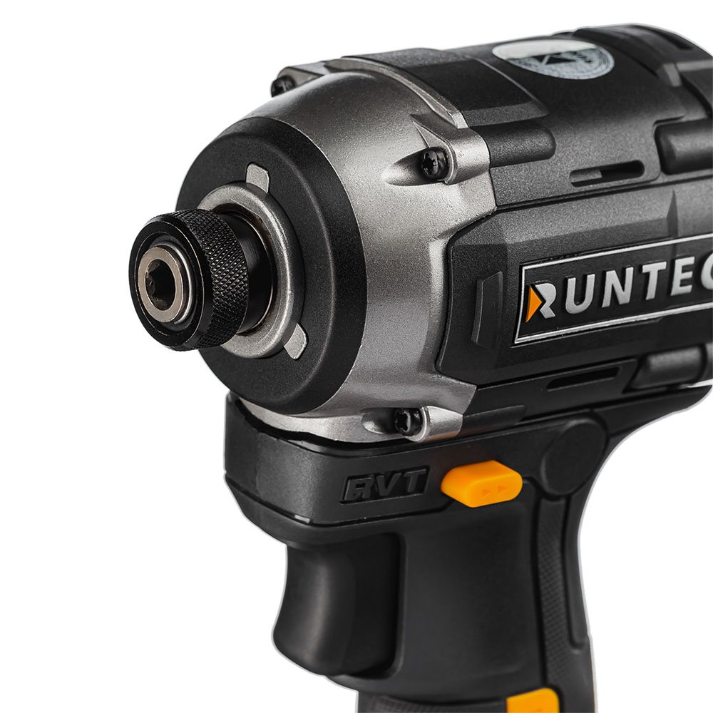 Винтоверт ударный аккумуляторный PRO 1/4, 20В, 2*2Ач, 230Нм RUNTEC RT-ED233