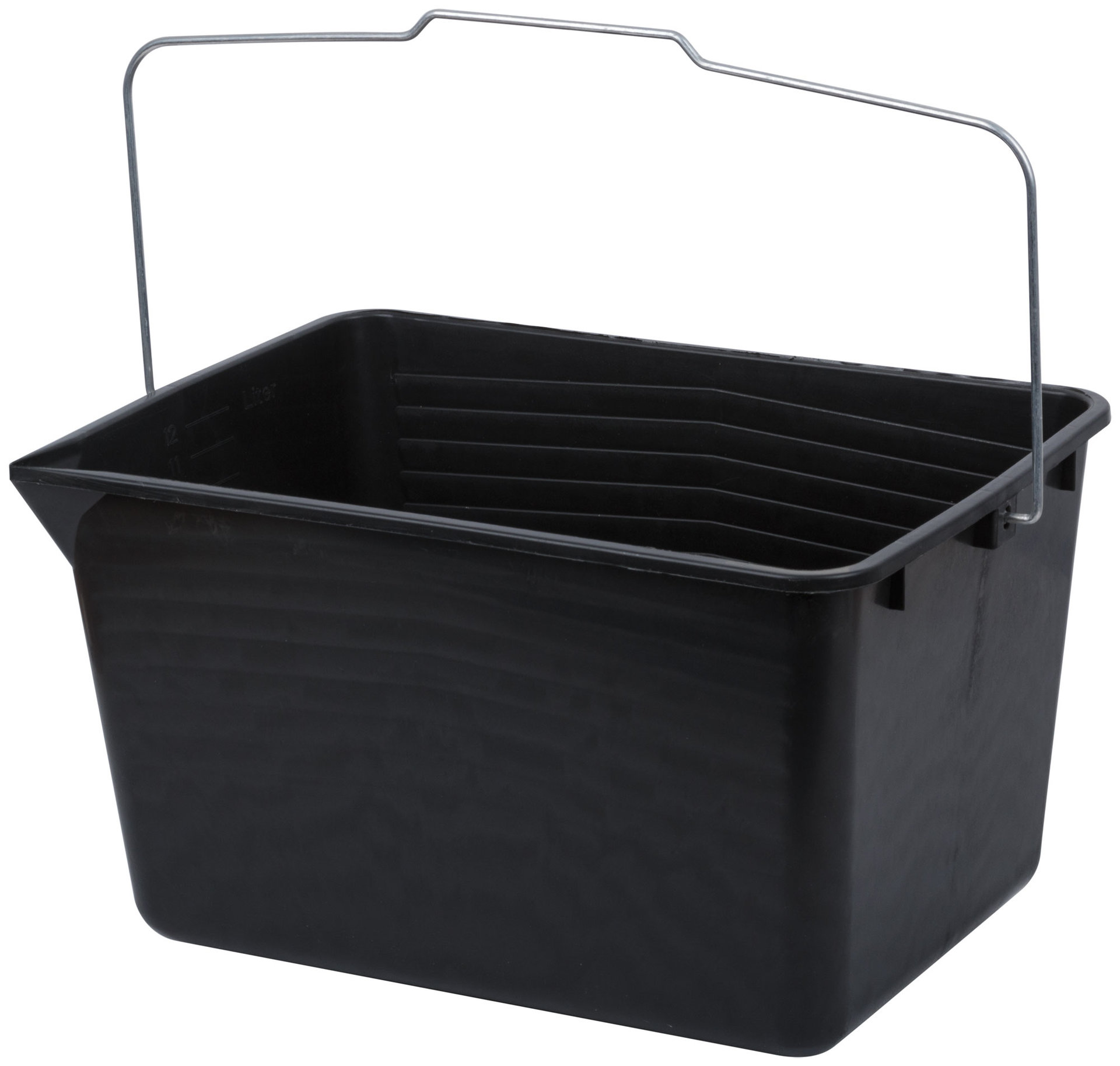 Ведро для краски, металлическая ручка 12 л черное (04020)