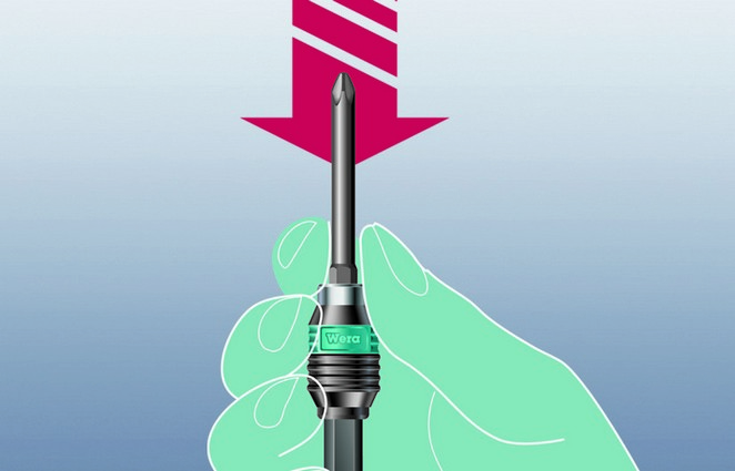 Битодержатель быстросъёмный 57 мм 1/4 E6.3 с магнитным кольцом Rapidaptor серия 887/4 RR Wera WE-052490