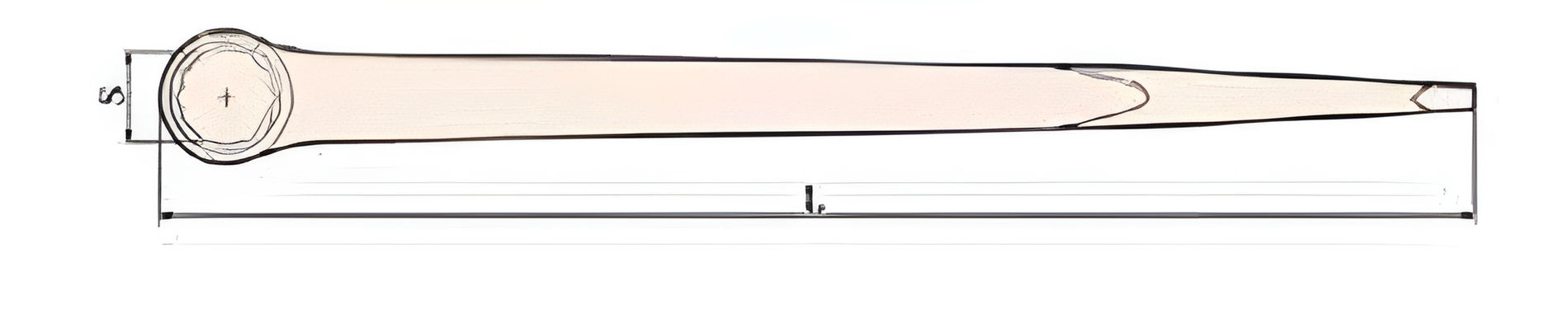 Ключ коликовый накидной прямой 30 искробезопасный сплав BeCu 155-30, HORTZ