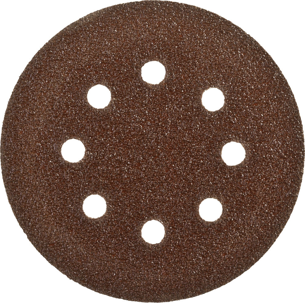 Круг шлифовальный Стандарт 125 мм, 8 отверстий, Р40, 5 шт ЗУБР 35350-125-040