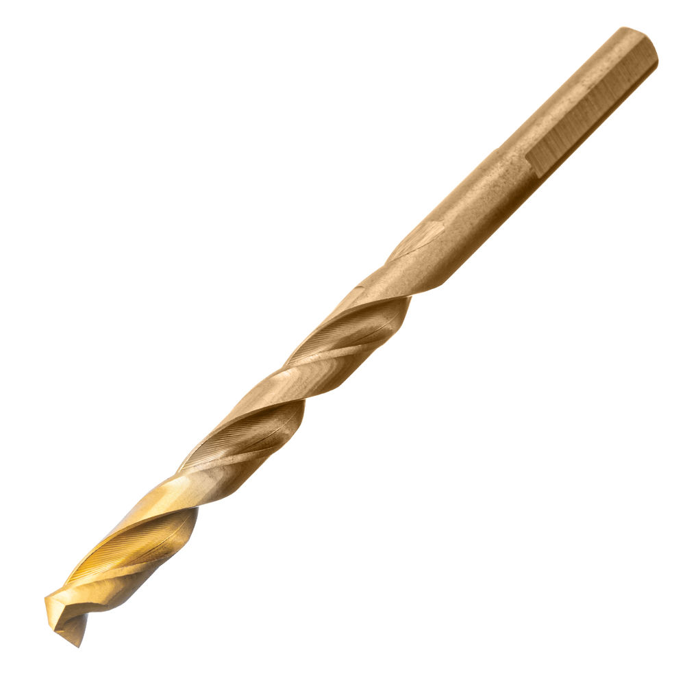 Набор сверл по металлу, 1,5-6,5мм, Р6М5К8-TiN, Golden Tip, 13 шт Denzel (723006)