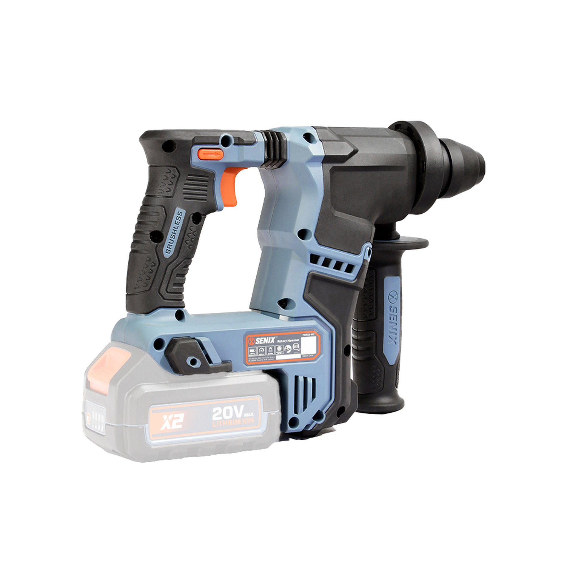 Перфоратор SDS-plus, 1.2Дж, 17 мм, без АКБ и ЗУ X2 20В