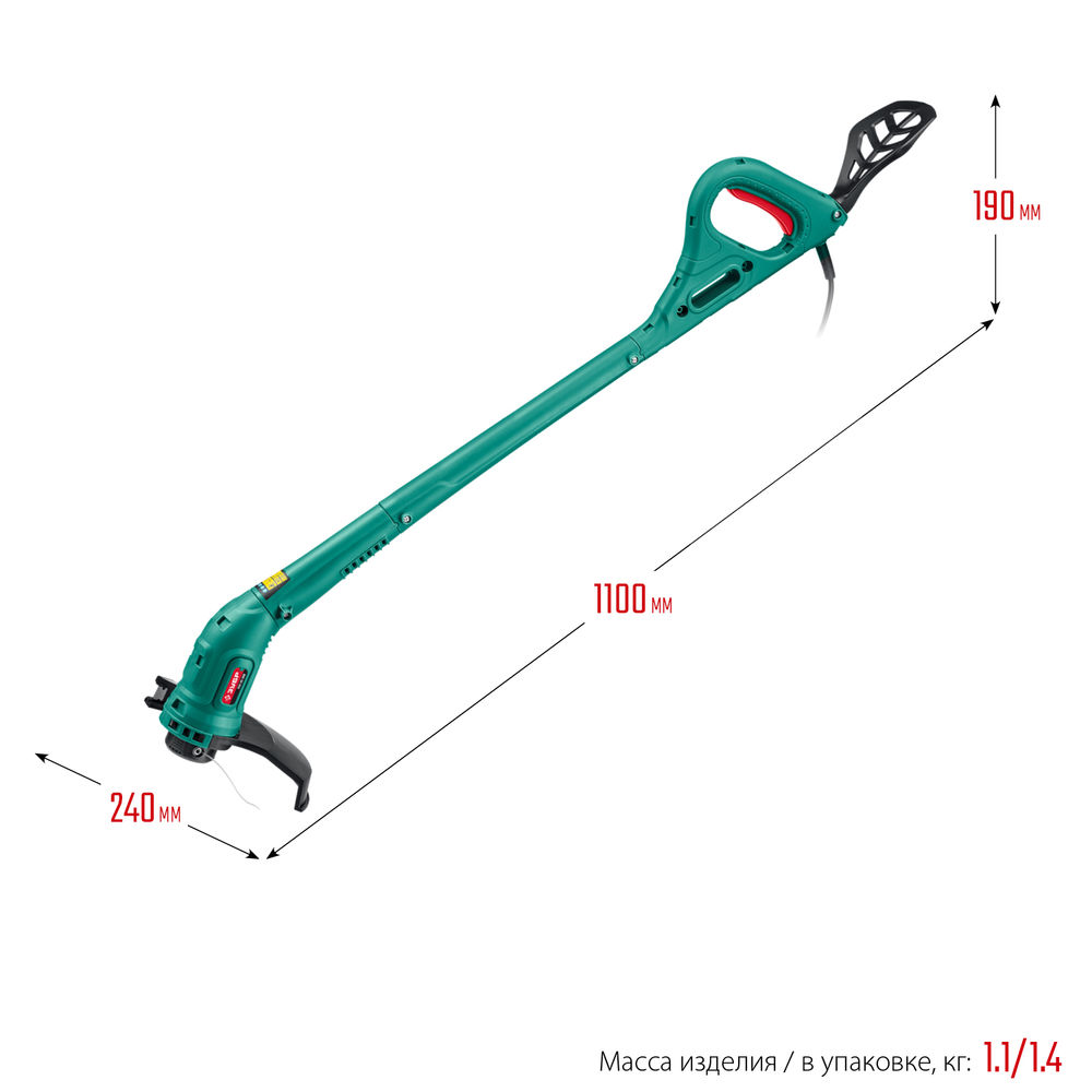 Триммер сетевой 300 Вт ш/с 25 см ЗУБР ТСН-25-300
