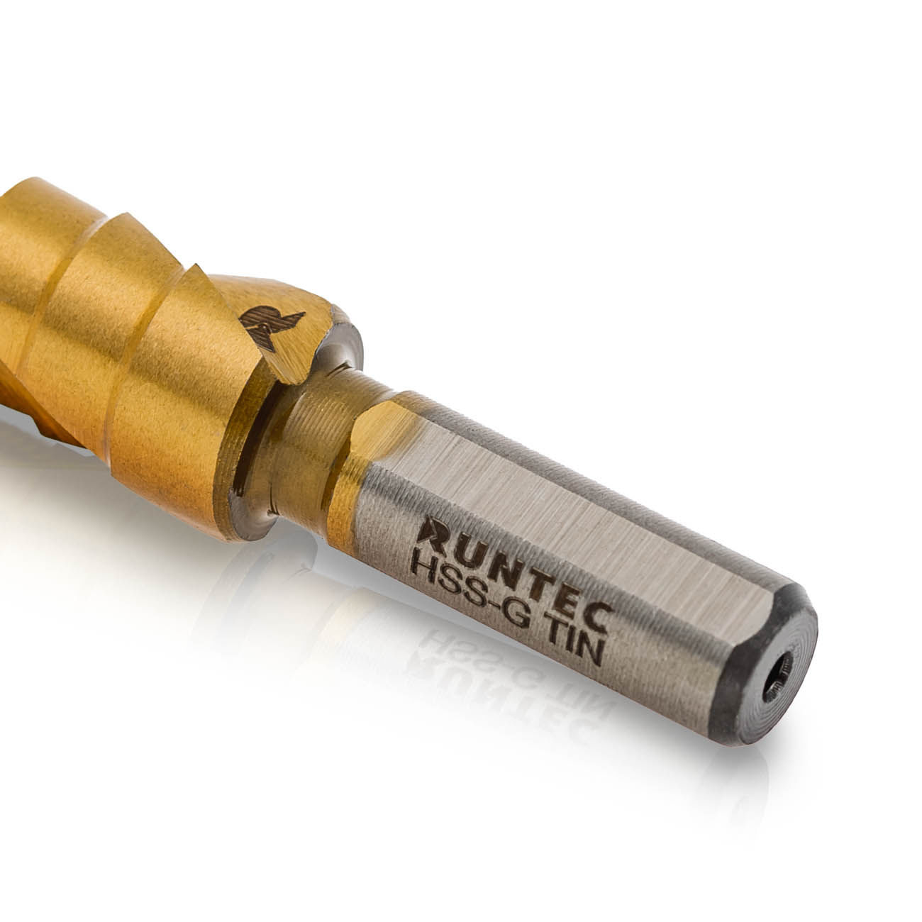 Сверло ступенчатое 4-12 мм, 9 ступеней, HSS-TiN RUNTEC RT-DS4-12-9