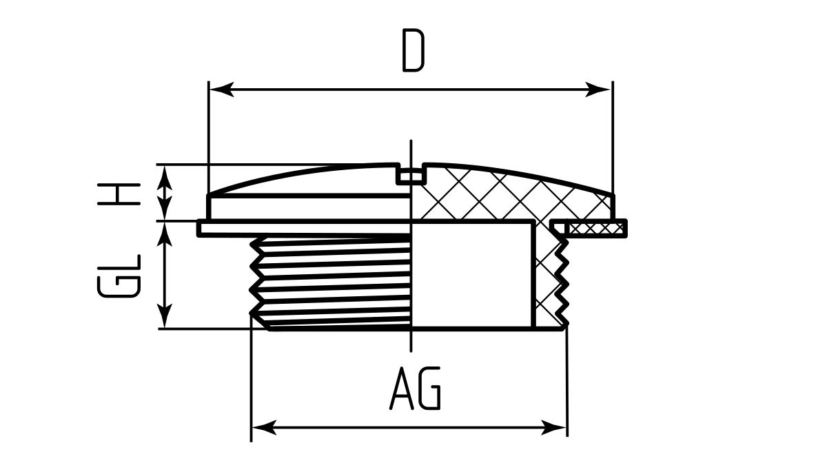 Заглушка пластиковая ОКП-М12 (Fortisflex) (88672)