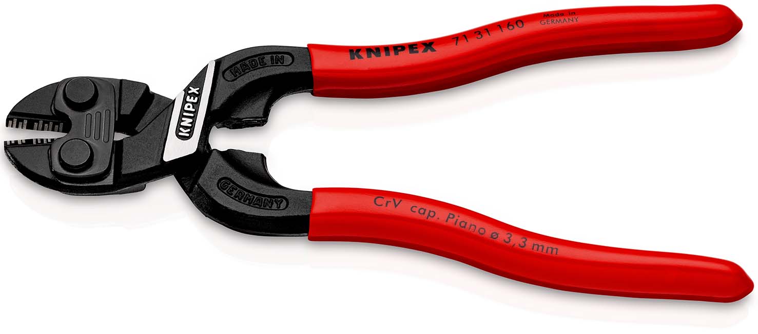 Болторез компактный S 160 мм, с выемкой на кромках, обливные ручки CoBolt KN-7131160