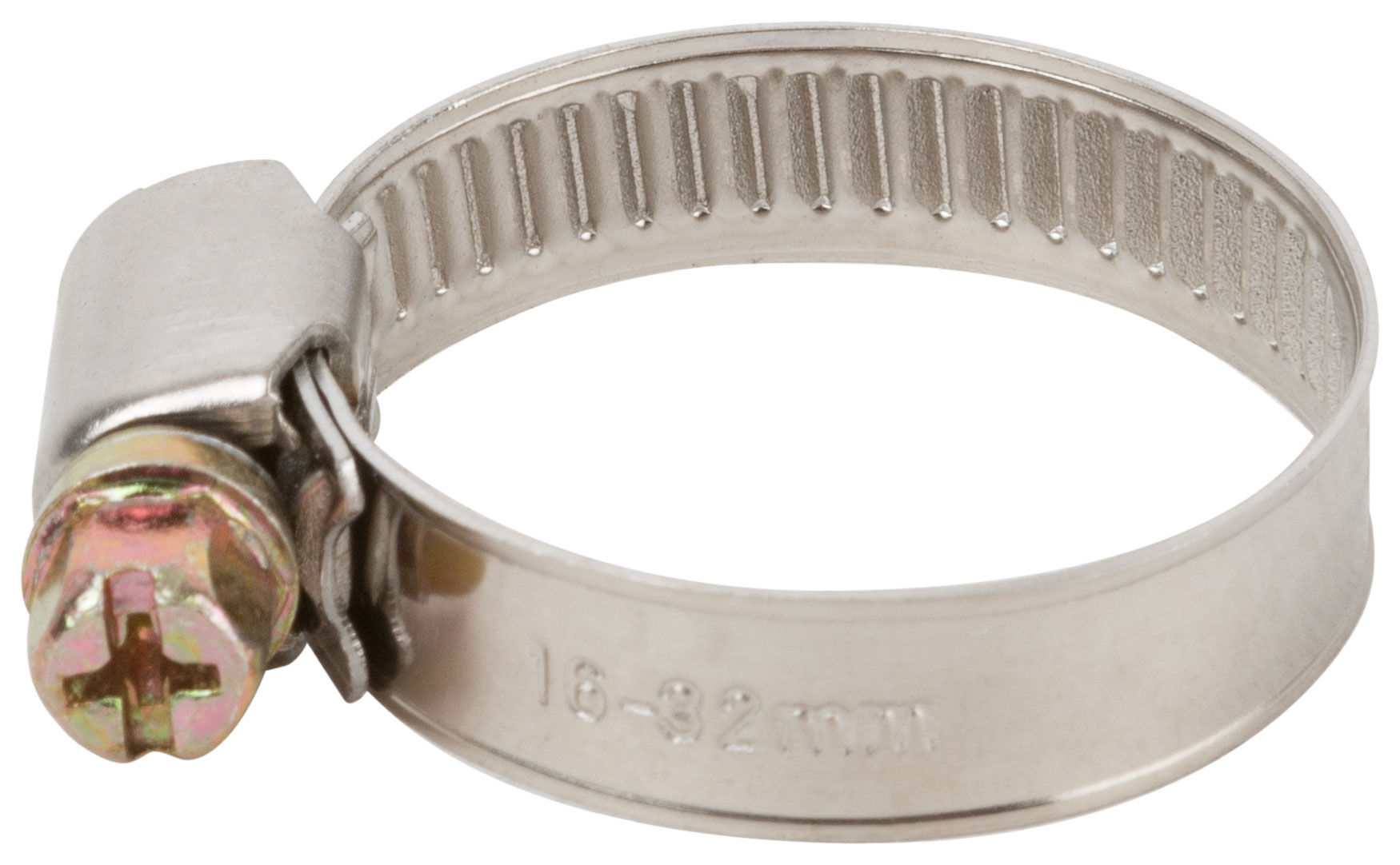 Хомут обжимной (нержавеющая сталь со сваркой) 16-32 мм (64277)