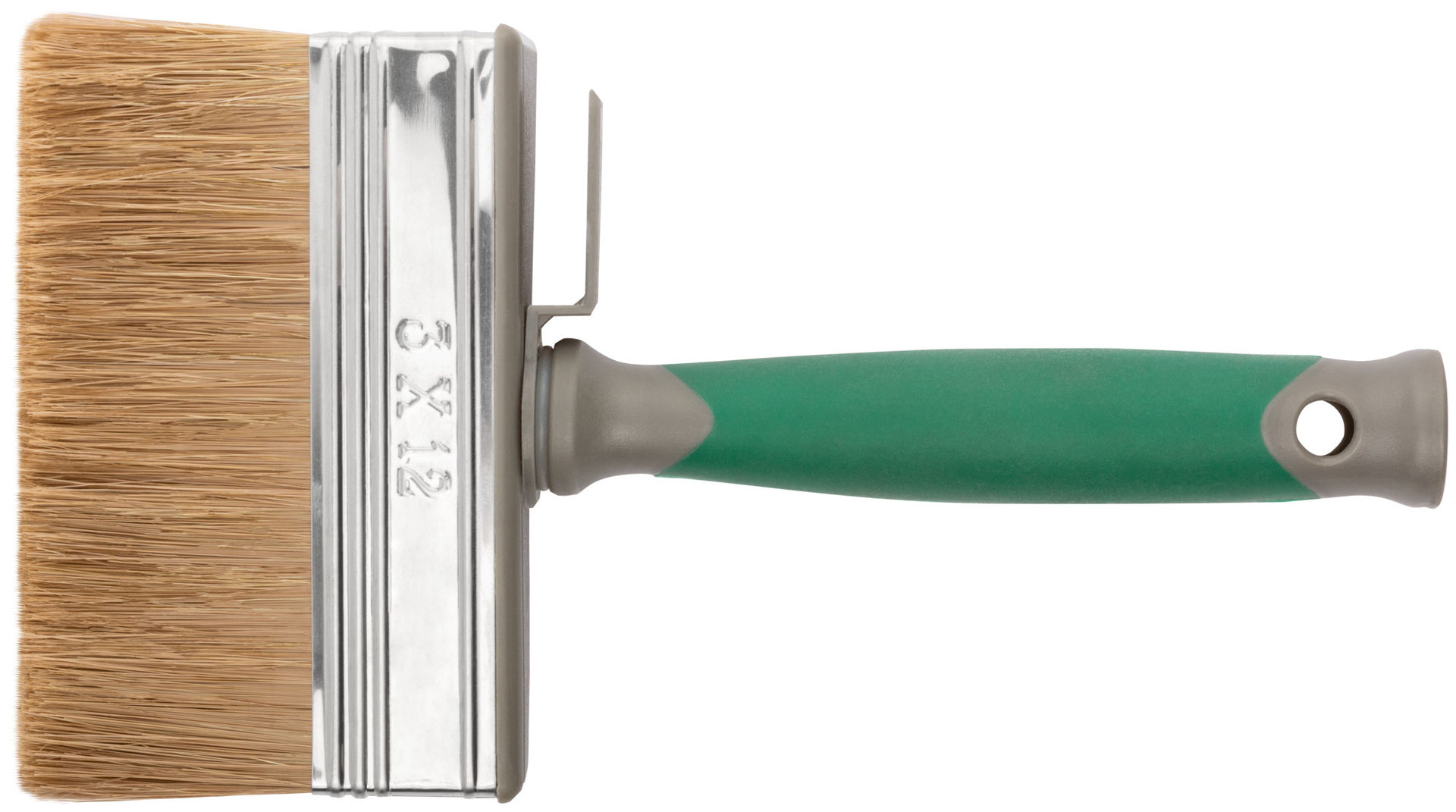 Макловица, 70% ПЭT/30% натуральная щетина, нерж. обжим, 2-К ручка, 120 х 30 мм (30-0593)