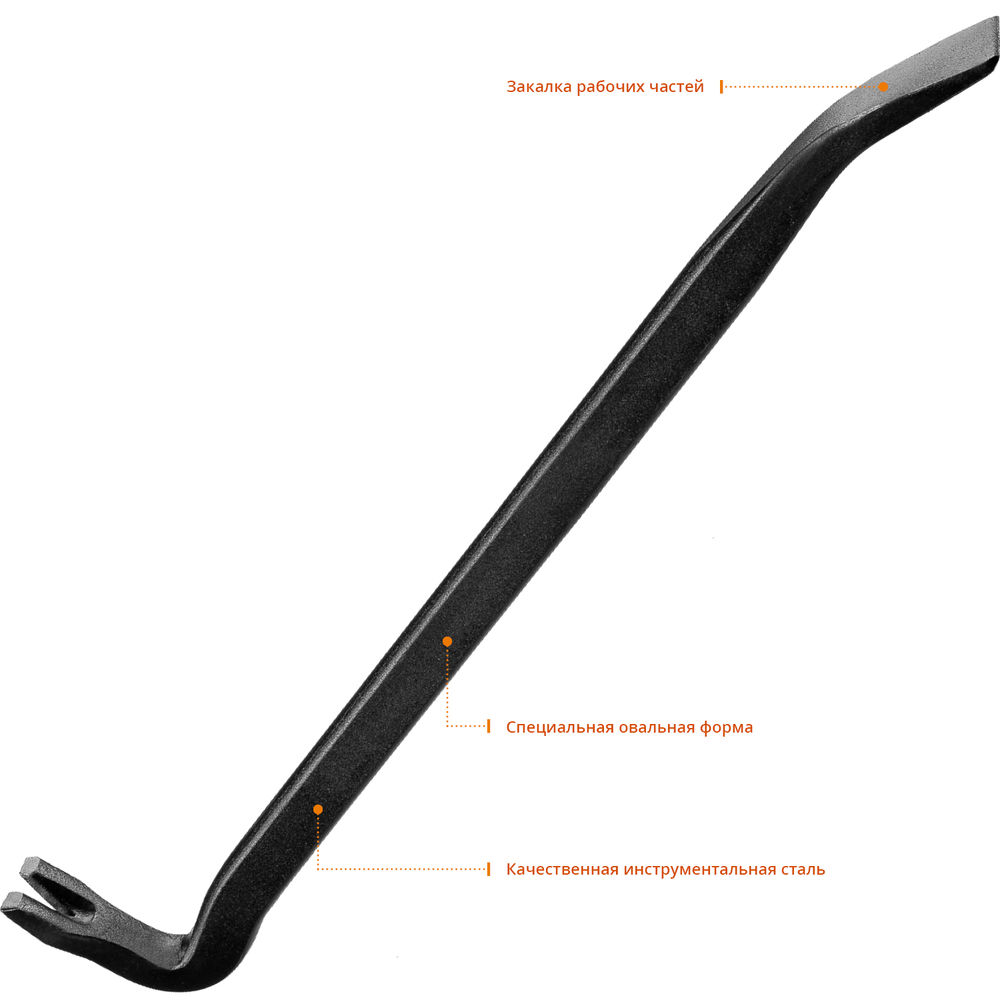 Лом-гвоздодер усиленный 450 мм, 22 х 12 мм Hercules Professional STAYER 21643-45