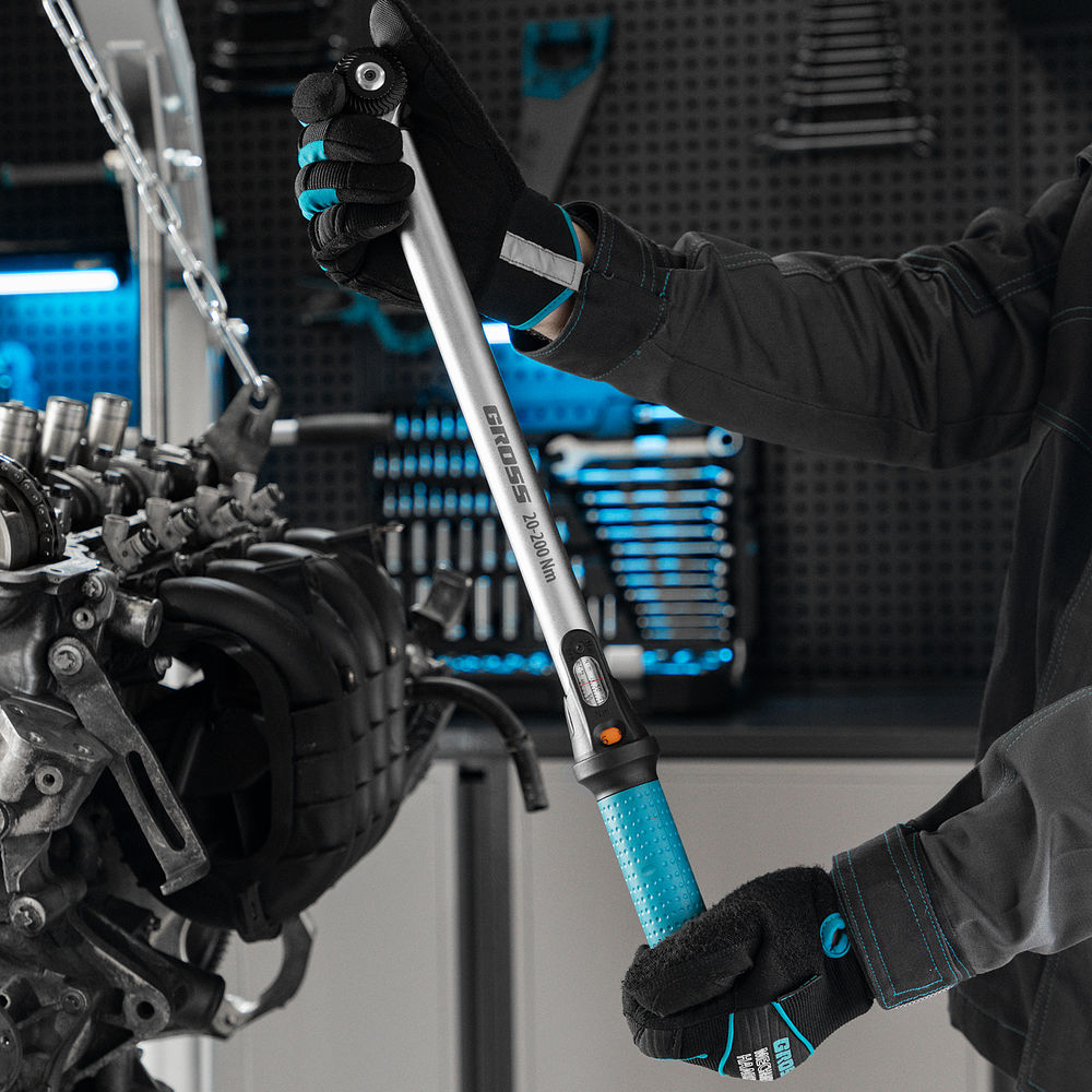 Ключ динамометрический, 20-200 Нм, 1/2, CrV Gross