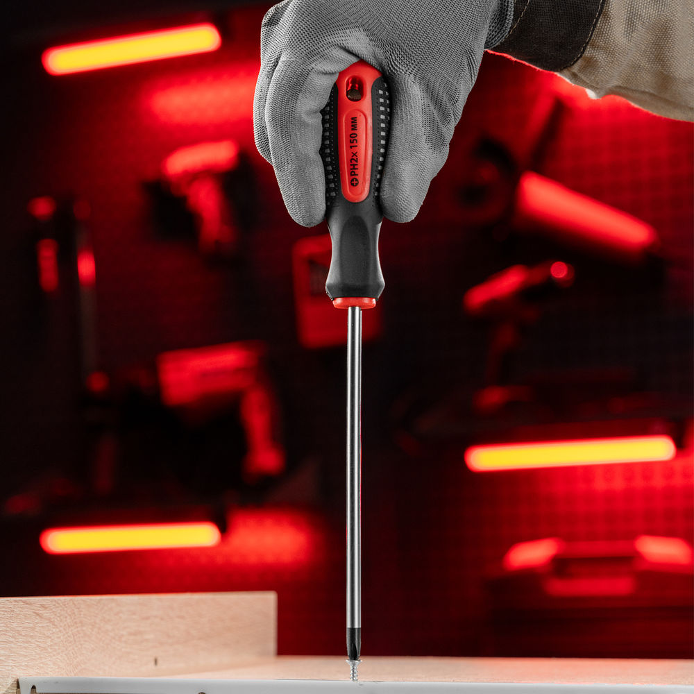 Отвертка Fusion, PH2 х 150 мм, CrV, трехкомпонентная рукоятка Anti slip Matrix