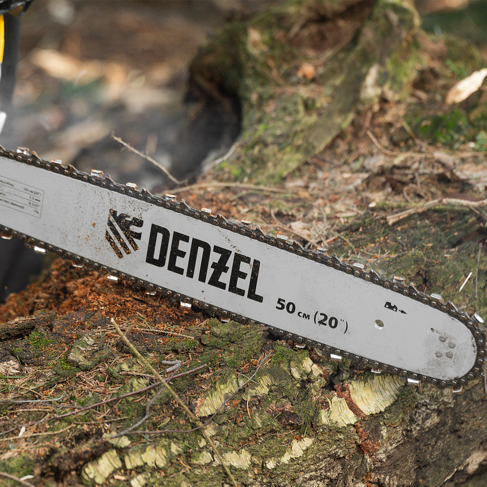 Пила цепная бензиновая DS-5820, шина 50 см, 58 см3, 3.6 л.с, шаг 0,325, паз 1,5 мм, 76 звеньев Denzel (95238)