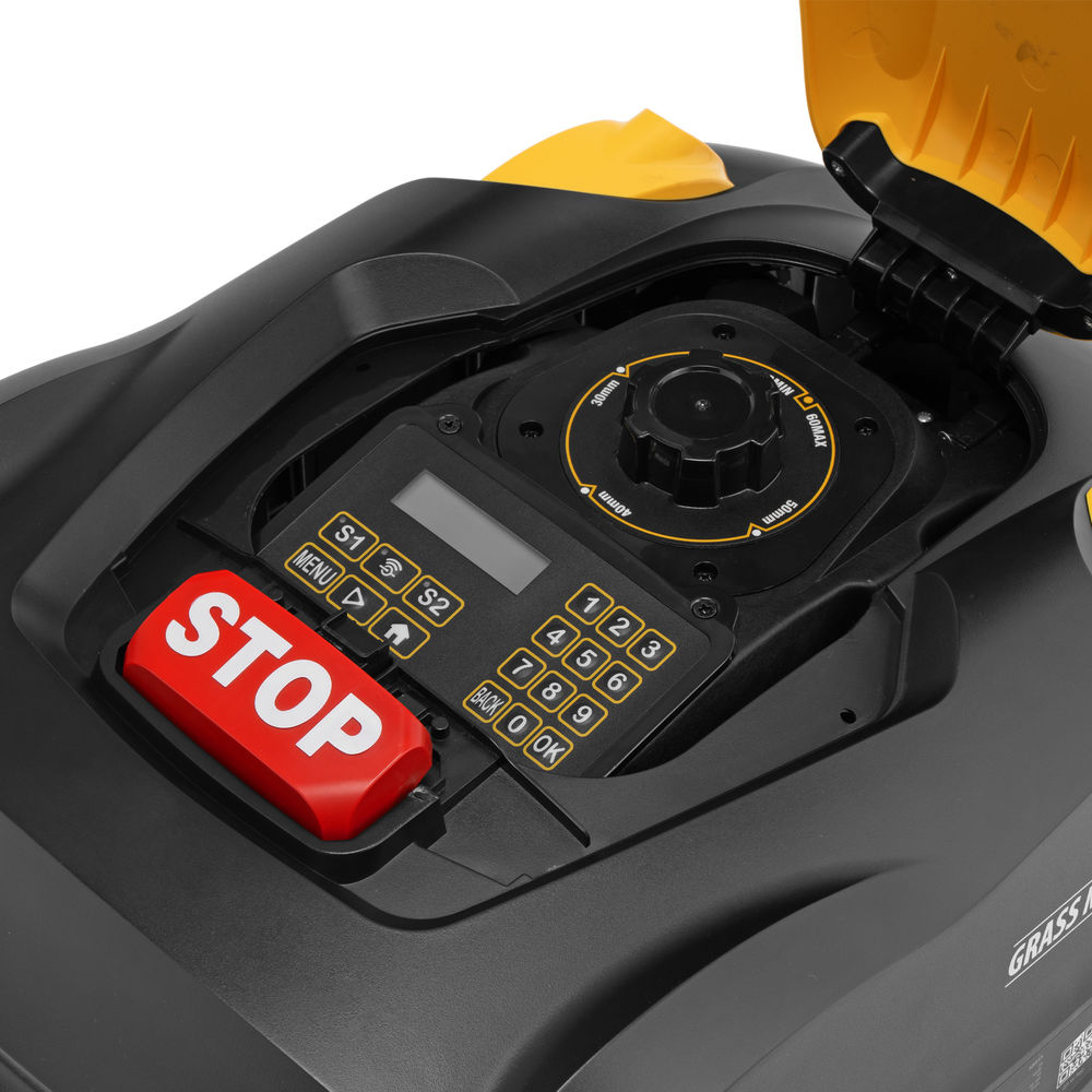 Робот-газонокосилка 1000м? 3Ач 28V LCD дисплей Wi-Fi Grass Master 1000 Denzel 58955