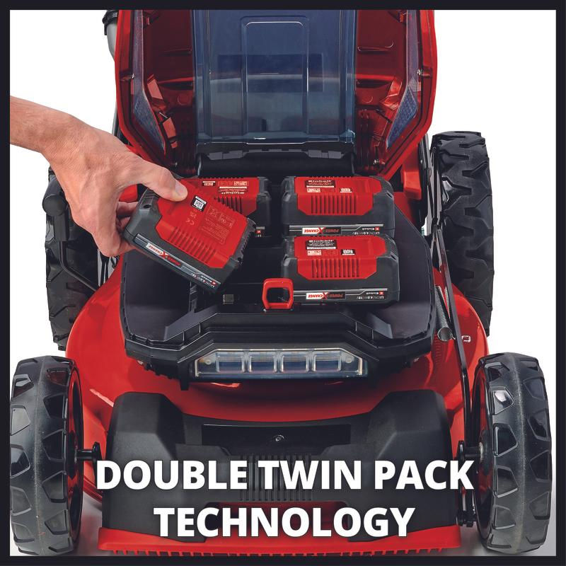 Газонокосилка акк Einhell PXC GP-CM 36/47 S Li BL, 2х18В,самоходная,4x4Aч+2хTwincharger,9c,25-80мм (3413310)