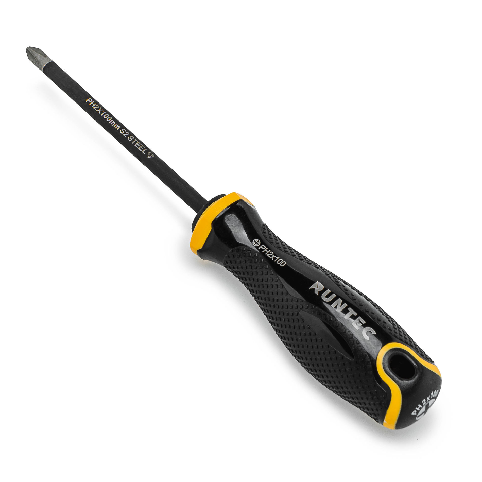 Отвертка PH2 x 100 мм S2 Diamond Coating RUNTEC RT-SD2PH2x100