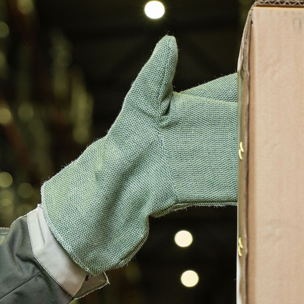 Рукавицы брезентовые огнеупорные, одинарный наладонник, 2 размер Сибртех (68127)