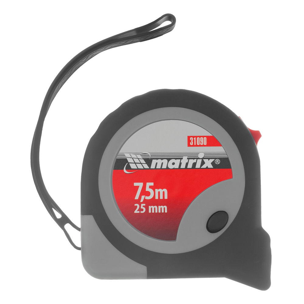 Рулетка Continuous fixation,7,5 м х 25 мм,двухкомпонентный корпус,плавная фиксация Matrix