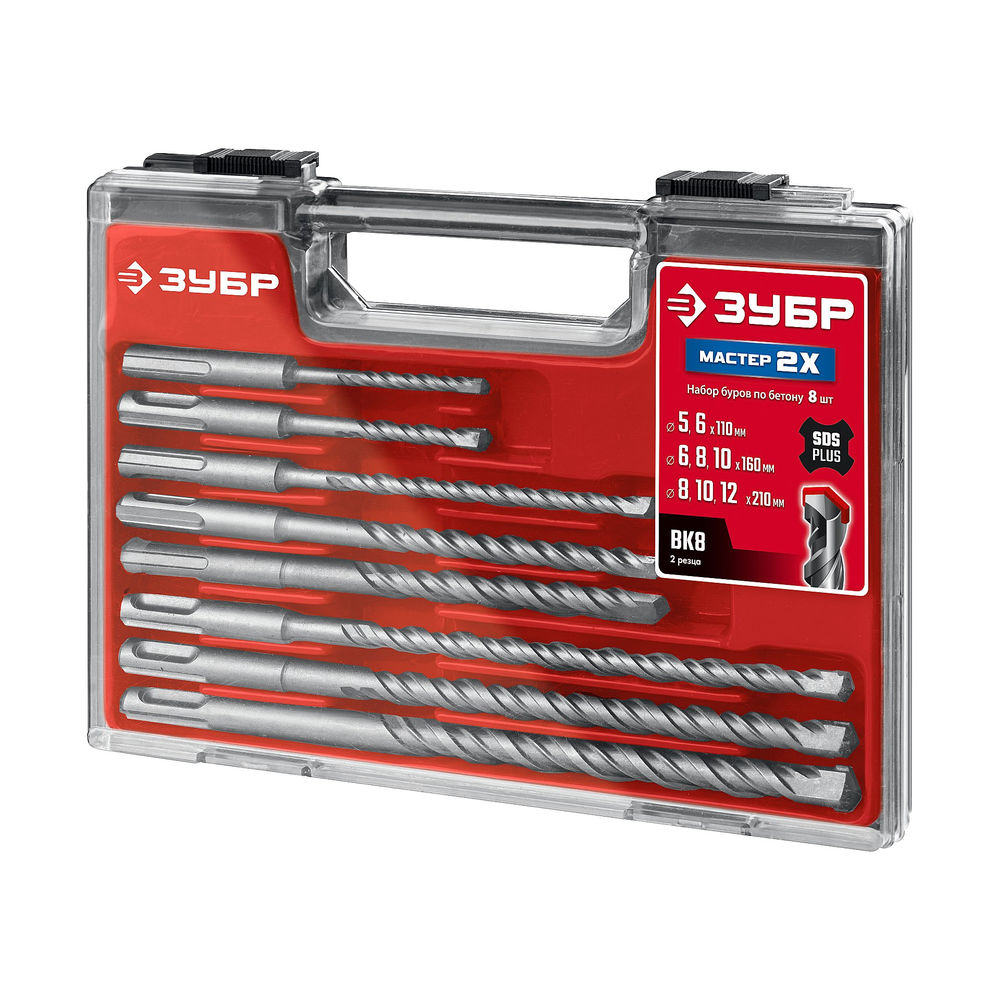 Набор буров SDS-plus Мастер-2Х, 8 шт ЗУБР 29315-H8_z01