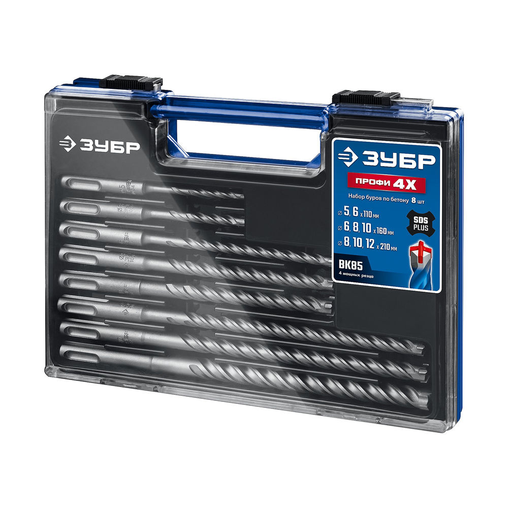Набор буров SDS-plus 8 шт №1 ПРОФИ-4Х ЗУБР 29313-H8-1