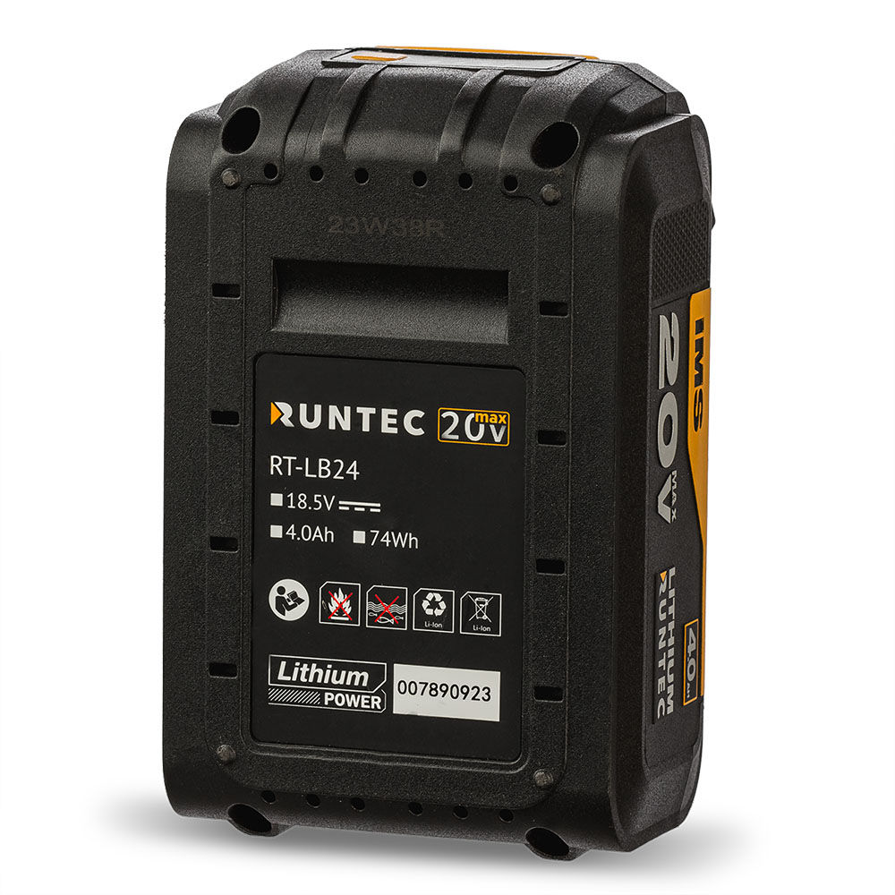 Батарея аккумуляторная PRO 20В, 4Ач RUNTEC RT-LB24