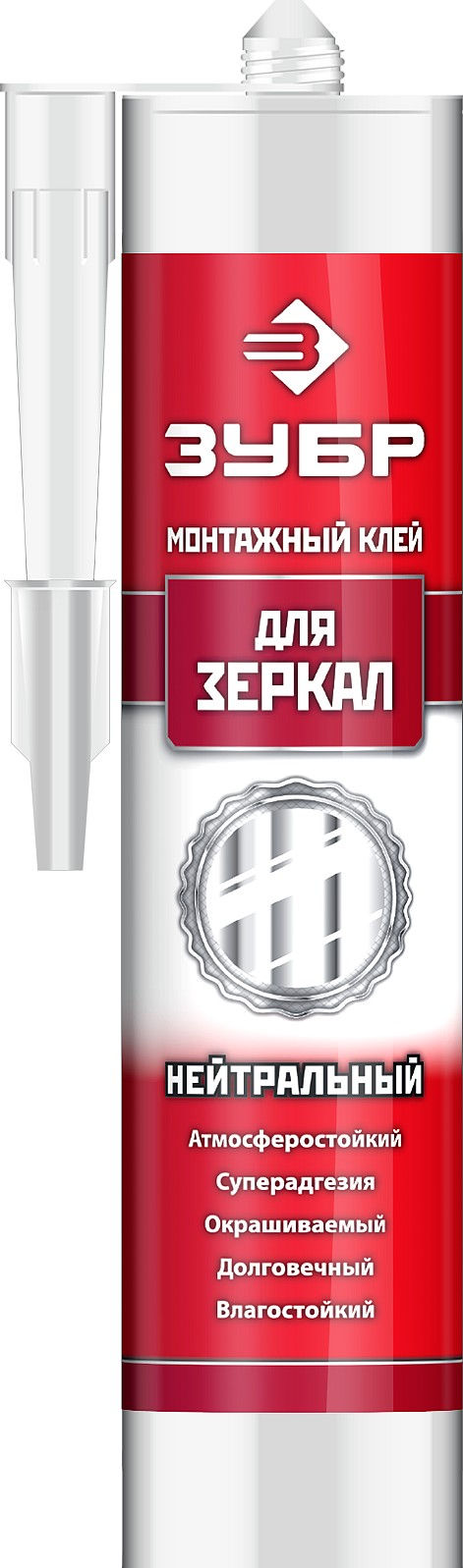 Клей монтажный для зеркал 300 мл, белый ЗУБР 41339  