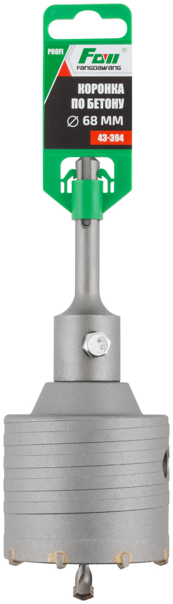 Коронка по бетону FDW, SDS-Plus, хвостовик 100 мм, 68 мм (43-394)