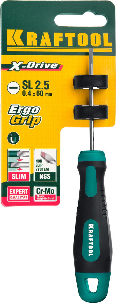 Отвертка SL2.5 x 60 Х-Drive KRAFTOOL 250071-2.5-060