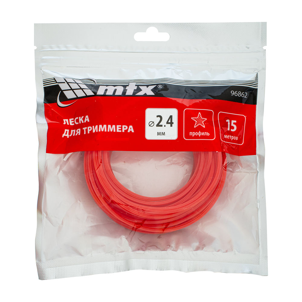 Леска для триммера звезда 2,4 мм х 15 м MTX (96862)