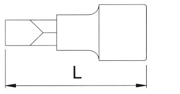 Головка торцевая с вставкой SL5,5 1/4 Licota H2SL055