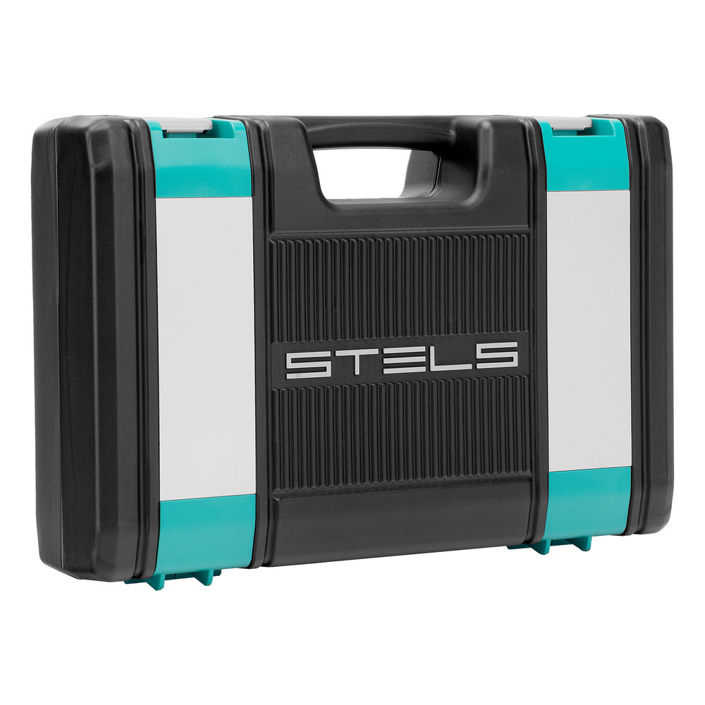 Набор инструментов 1/2, 1/4, CrV, 12 гранные головки, пластиковый кейс, 94 предмета Stels