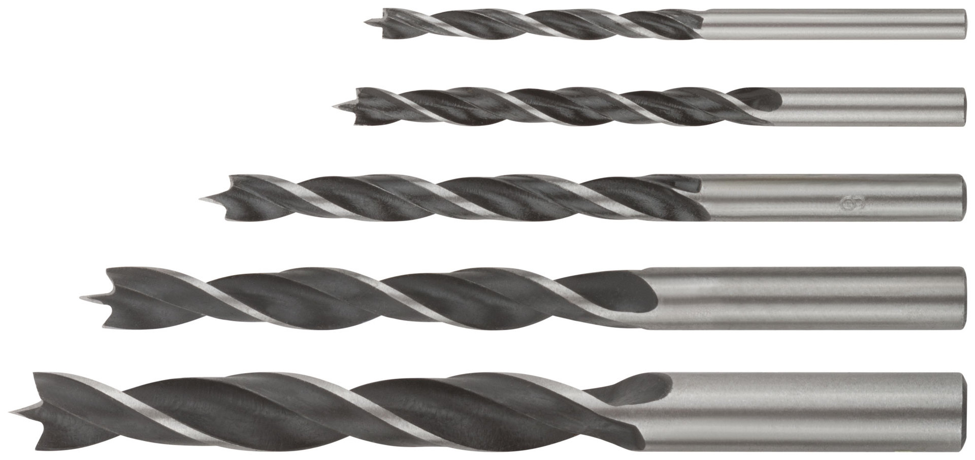 Набор сверл по дереву, пластиковый бокс, 5 шт.(4-5-6-8-10 мм) (36101)