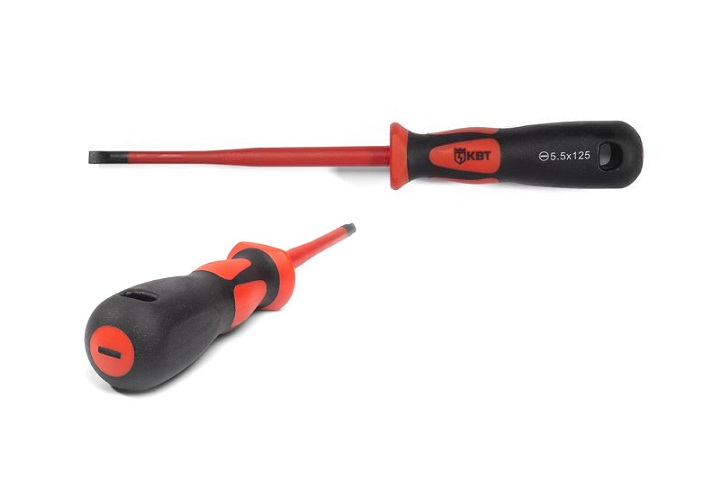 Отвертка диэлектрическая Слим шлицевая 3,5100 (КВТ) 78587