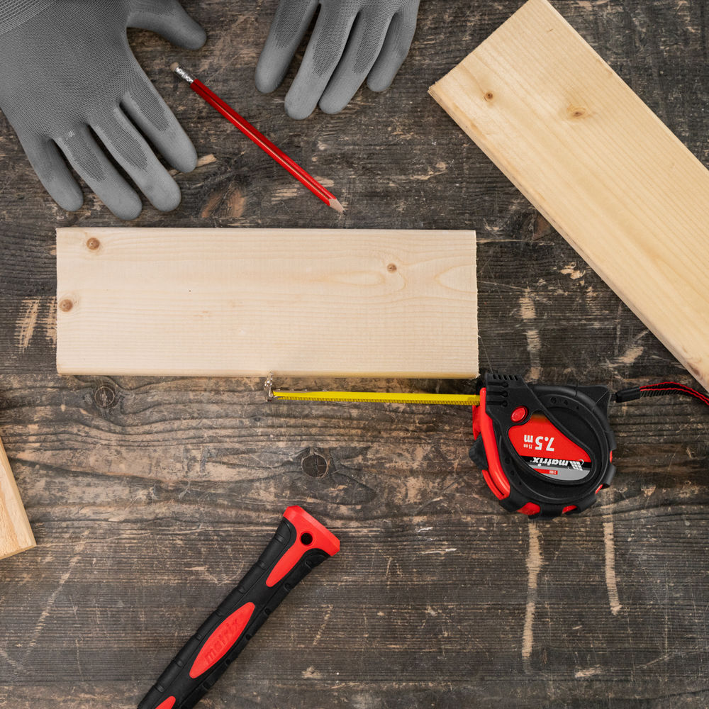 Рулетка Status Magnet 3 fixations,7,5 м х 25 мм,обрезиненный корпус,зацеп с магнитом Matrix