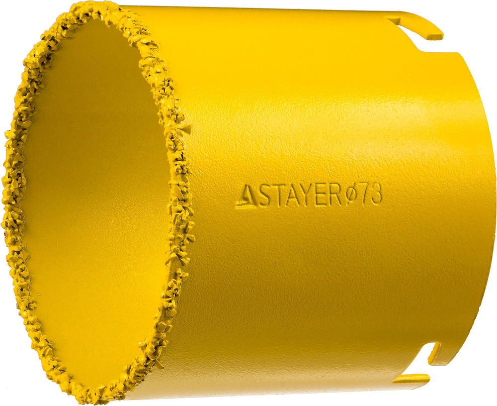 Коронка кольцевая 73 мм, L 55 мм, карбид вольфрама STAYER Professional 33345-73