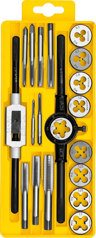 Набор метчиков и плашек 20 предмета легированная сталь MaXCut STAYER 28012-H20