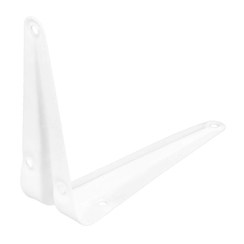 Кронштейн угловой с ребром, 100 х 125 мм, белый Сибртех (94015)