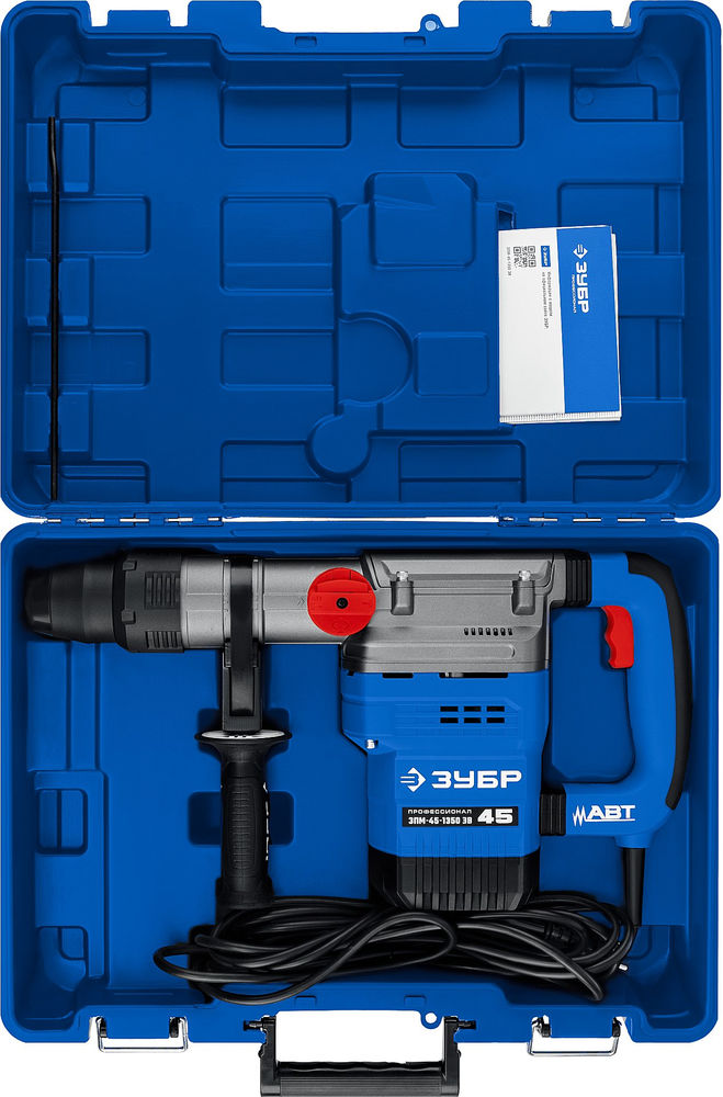Перфоратор SDS-Max 45 мм 1350 Вт АВТ Профессионал ЗУБР ЗПМ-45-1350 ЭВ