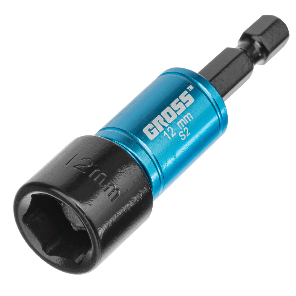 Набор бит с торцевыми головками 8, 10,12, 13 мм, магнит. Nut-Driver, S2 Gross (11627)