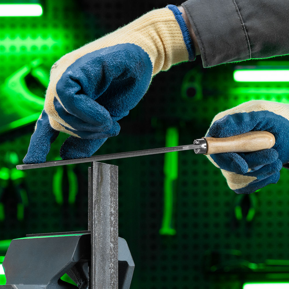 Напильник плоский, 200 мм, деревянная ручка Сибртех