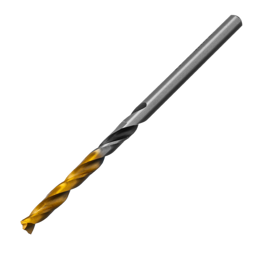 Сверло спиральное по металлу 3,5 x 70мм, Р6М5, Golden Tip, многогранная заточка, 2шт. Denzel (718270)