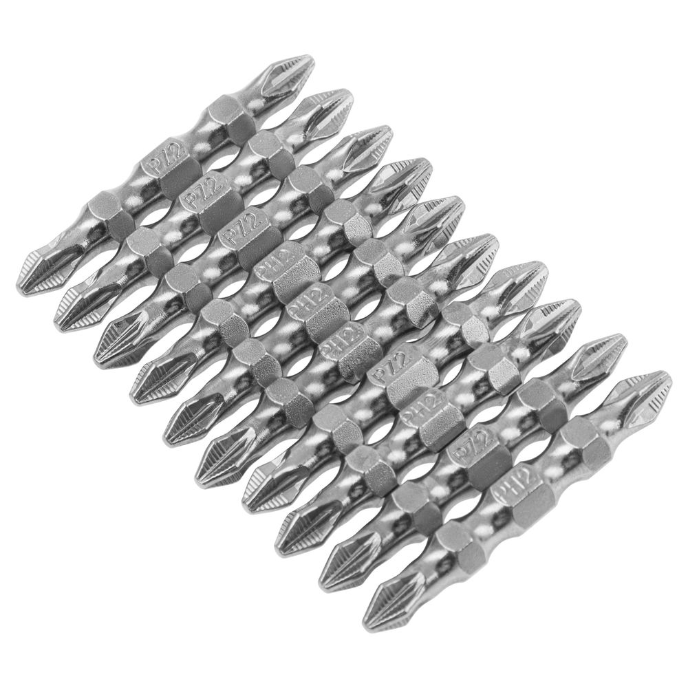 Бита двухсторонняя, PH2-PZ2 х 45 мм, сталь S2, 10 шт. Gross (11217)