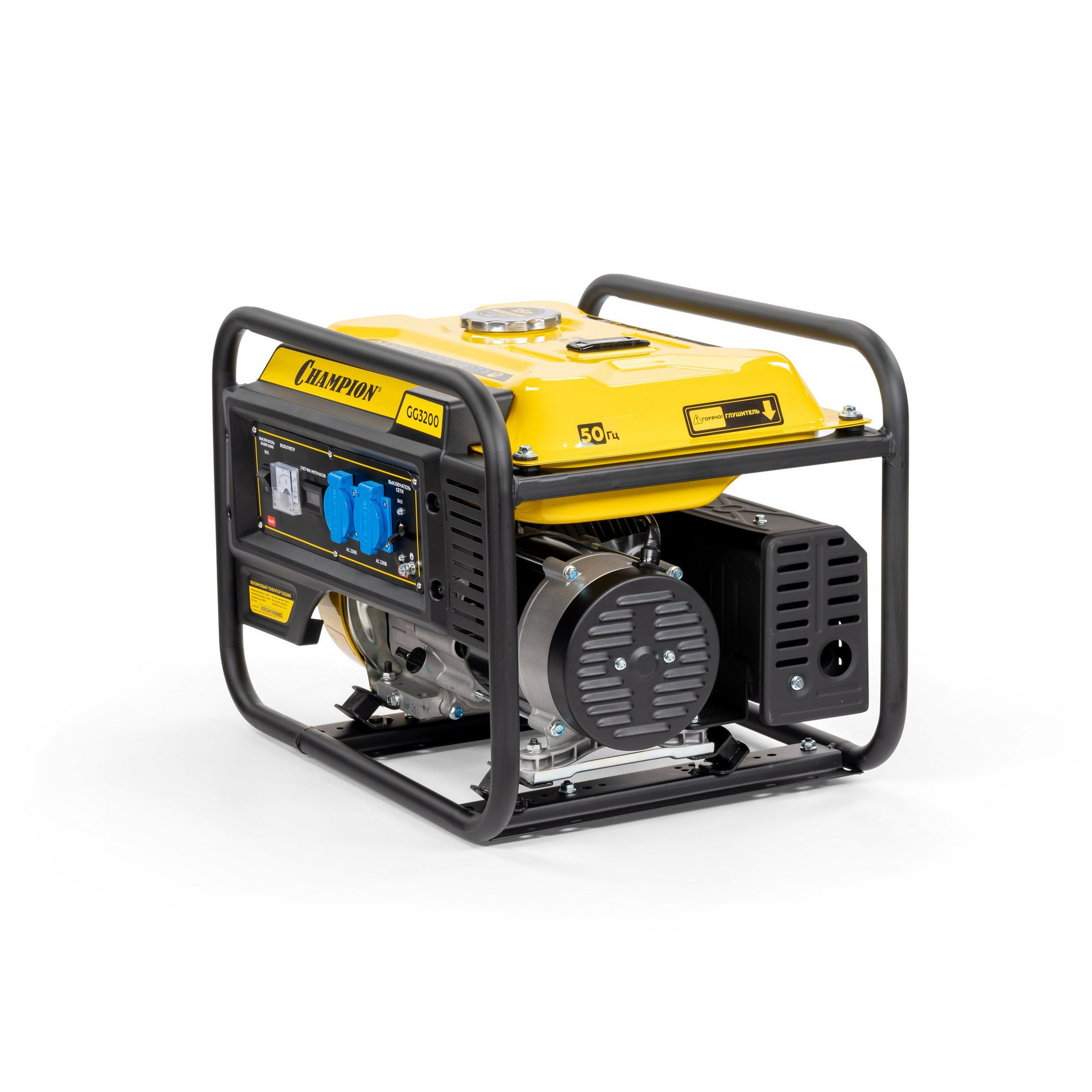 Генератор CHAMPION GG3200 (3,2/3,5кВт 7,5лс 15л 42кг, счетчик) (GG3200)
