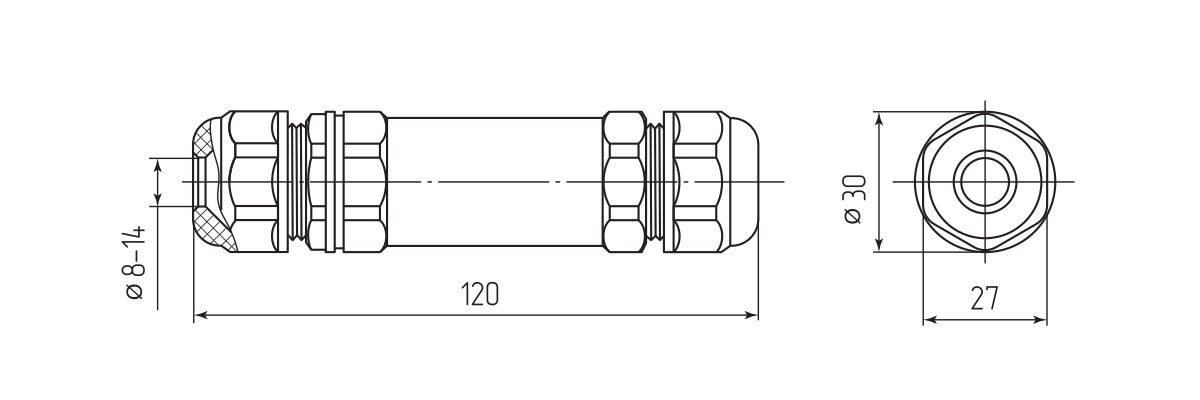 Коннектор кабельный FFC-24/5Р-IP68 (Fortisflex) (89667)