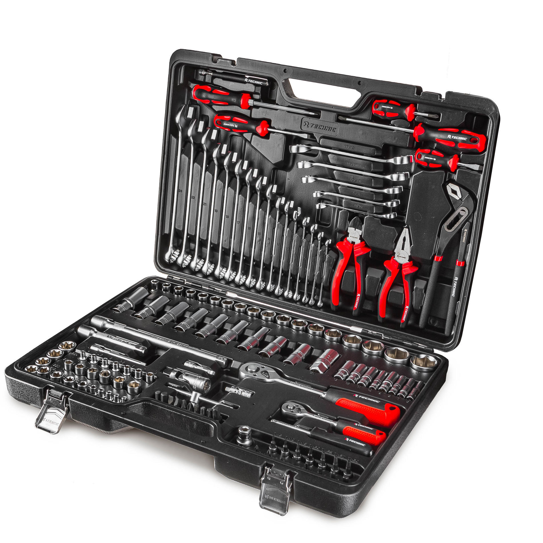 Набор ручных инструментов TECHNIC 128 предметов 1/2, 1/4 RUNTEC RT-HT128T