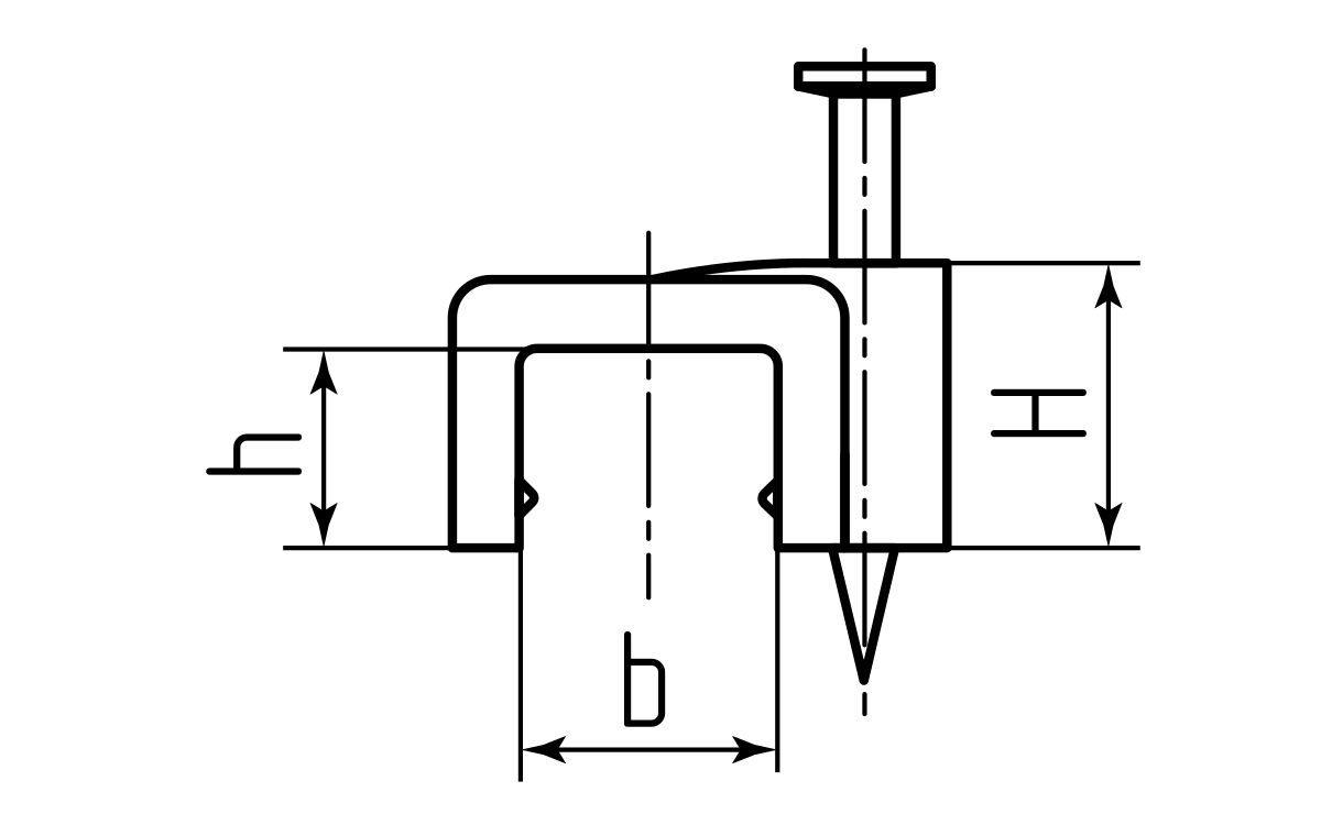 Скоба пластиковая СПП 5 (50шт) (Fortisflex) (49449)