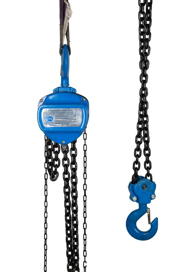 Таль ручная шестеренная TOR ТРШ C 5ТХ12М 4:1 PRO для тяжелых работ (1015121)